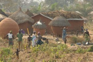 Distant view of Gyedna, a remote village in Nigeria where the Missionaries of Africa serve a community with few educational opportunities.